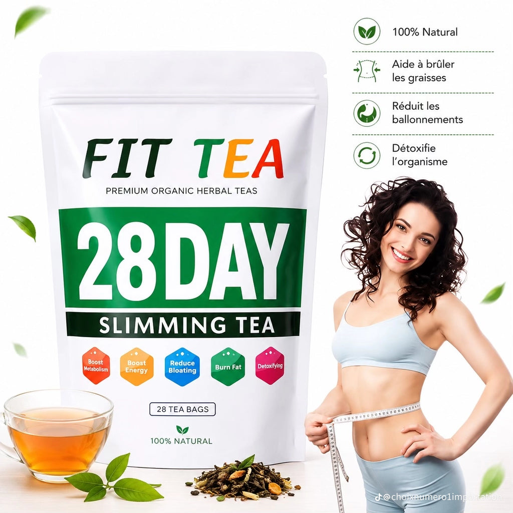 FIT TEA 28 Jours - Thé Minceur Détox BIO | Formule Naturelle & Énergisante